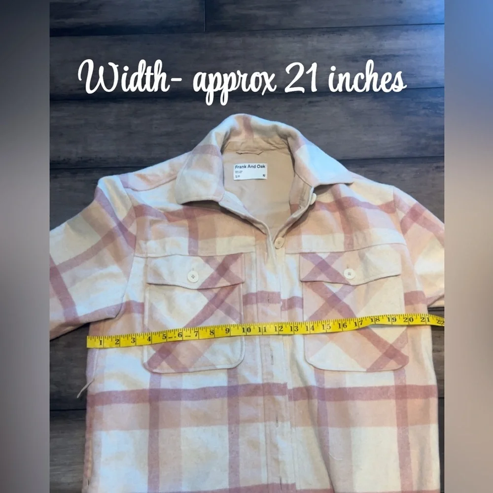 Frank and Oak Pink Plaid Shacket - Picture 7 of 8